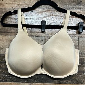 Cacique Smooth Boost Plunge Nude‎ Bra Women's Size 38F